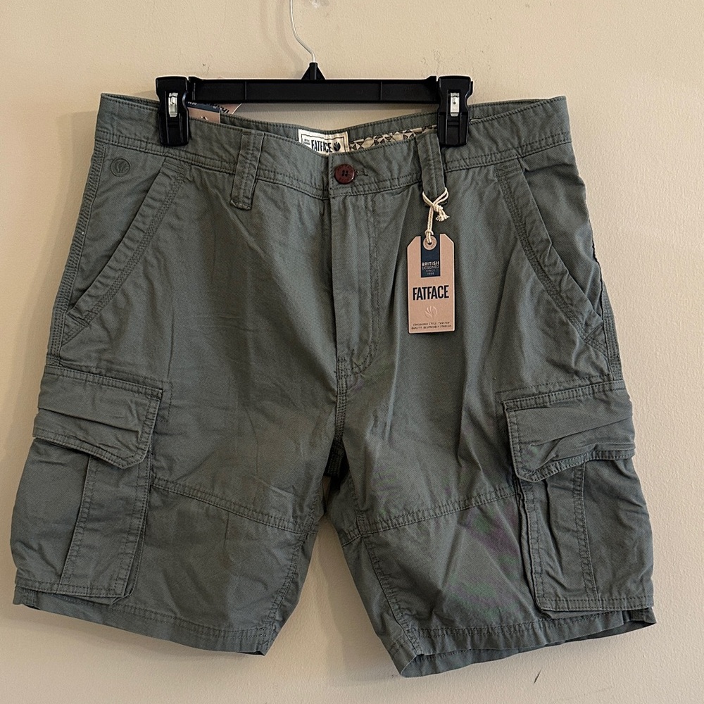 FatFace Men's 36 Olive Green BUDE Cargo Shorts